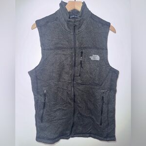 The North Face Gordon Lyons Vest Men’s Size Medium Stand Up Collar Grey Zip Up